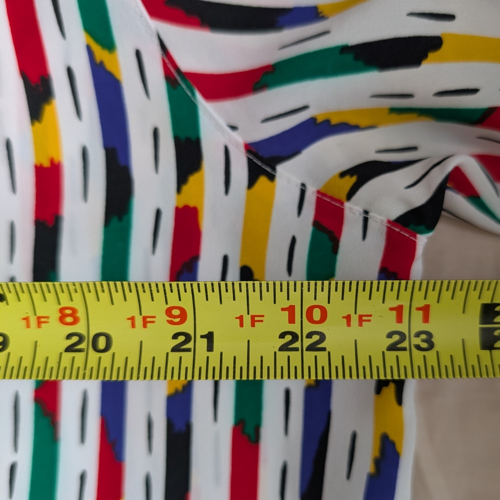 ๐ผVintage Like-new Rainbow Stripe Yves St. Clair Button-up Shirt - Size 16 ๐ - Picture 5 of 12
